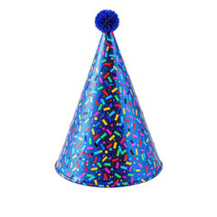 Colorful Party Hat with Bright Confetti Design for Celebrations and Festive Occasions