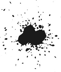 Abstract Black Ink Splash Vector