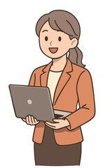 woman with laptop