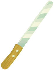 パン切り包丁のイラスト ベクター素材