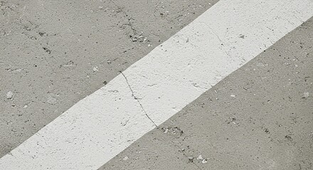 Fototapeta premium Gray concrete surface with a diagonal white stripe.