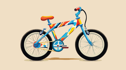 Obraz premium Flat Vector Illustration of Children's Bike Center