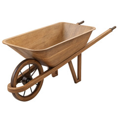 old wooden wheelbarrow