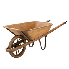 old wheelbarrow isolated on white