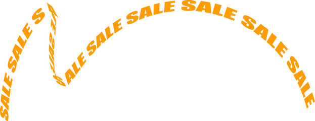 Sale Text Path Ribbon Element SVG