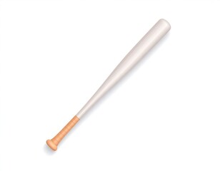 Fototapeta premium Minimalist and modern design of a baseball bat in vector art style, presented on clean white background, ideal for digital and print.