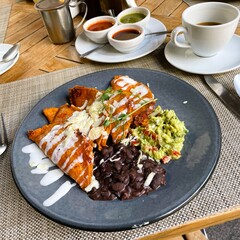 Flavors of Mexico: A Traditional Meal with Tacos and Salsas