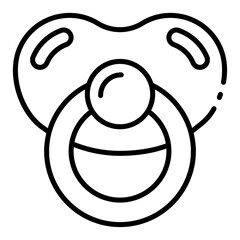 pacifier outline icon for calm item used in baby care zone