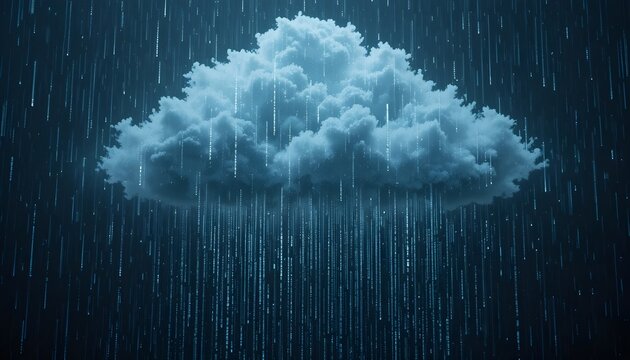 "Digital rain made of cloud-synced encrypted data"
