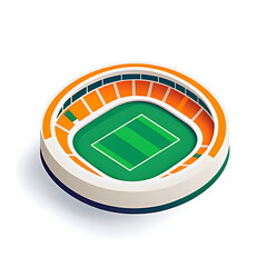 3D Render of a Miniature Soccer Stadium,