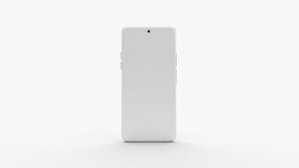Generic White Smartphone Mockup On White