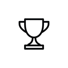Trophy Silhouette Icon, Award Symbol, Cup Shape with Transparent Background