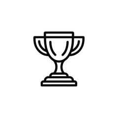 Trophy Icon with Transparent Background, Victory Symbol, Champion Award, Isolated Clip Art