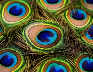 Fototapeta premium Elegant Peacock Close-Up