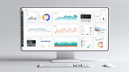 Interactive dashboard displays key performance indicators (KPIs) via charts & graphs for data visualization and analysis.  Intuitive interface for efficient decision-making