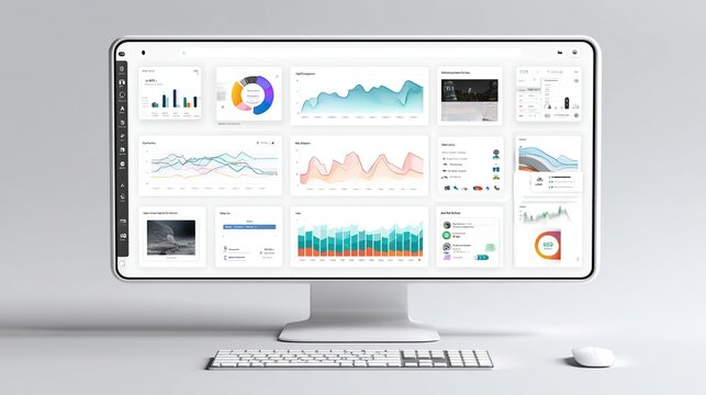 Interactive dashboard displays key performance indicators (KPIs) via charts & graphs for data visualization and analysis.  Intuitive interface for efficient decision-making