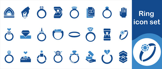 Ring icon set, beauty, gemstone, beautiful, golden, sapphire, jewelry, celebration, carat, background, ceremony, circle, bride, shop, crystal, gem, isolated and more