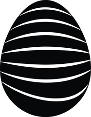 black and white easter egg