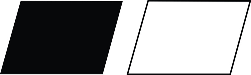 Simple black and white trapezoid shapes for graphic design.