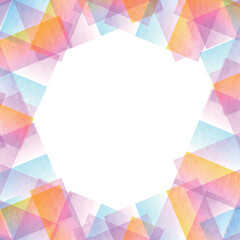 オレンジ　三角　和柄　背景