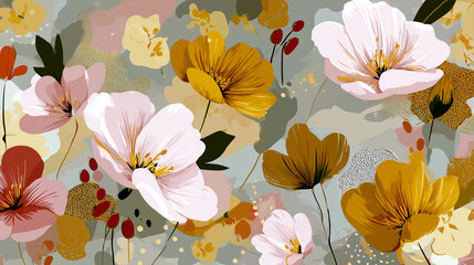 Luxury flower pattern background wallpaper