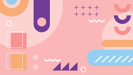 Abstract shapes and a baguette on a purple background. Perfect for bakery menus, food blogs, and creative designs with a modern twist.