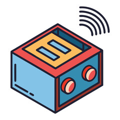 radio vector image on white background