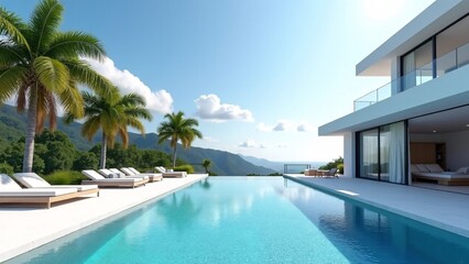 Fototapeta premium hotel swimming pool