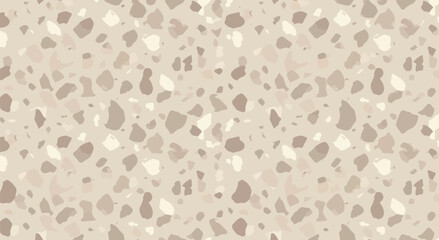 Elegant Terrazzo Texture Seamless Beige and Brown Pattern
