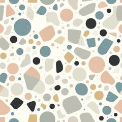 Abstract Terrazzo Pattern Seamless Vector Design for Backgrounds and Textures