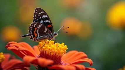 Obraz premium butterfly on flower