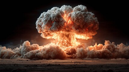 Nuclear bomb explosion.