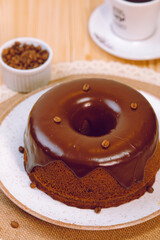 chocolate cake and coffee