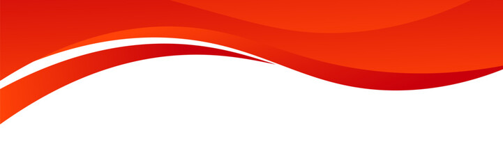 Abstract vector design featuring dynamic red and orange waves flowing across a white background, creating a bold, energetic, and modern visual layout.