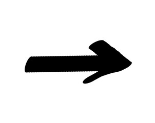 Arrow marker isolated vector mark hand draw.