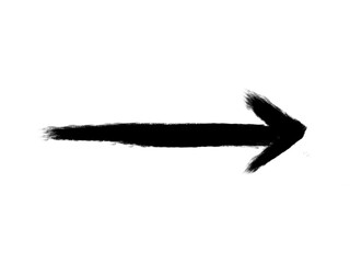 Arrow marker isolated vector mark hand draw.