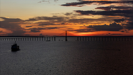 Fototapeta premium Sunset Rio Negro Amazon