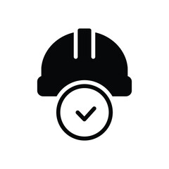 hardhat solid icon symbol vector design good for web or mobile app