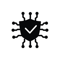 digital protection solid icon symbol vector design good for web or mobile app