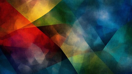 Abstract Geometric Colorful Canvas Texture Background