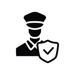 guard solid icon vector design good for web or mobile app