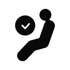 airbag solid icon symbol vector design good for web or mobile app