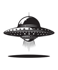 Ufo Alien Icon Vector Design on White Background.
