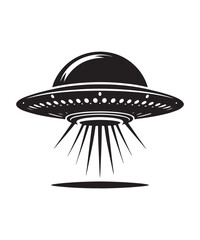 Ufo Alien Icon Vector Design on White Background.