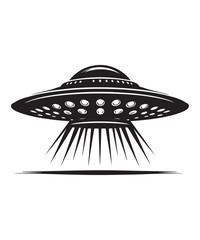 Ufo Alien Icon Vector Design on White Background.