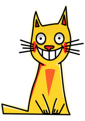 illustration of a happy cat