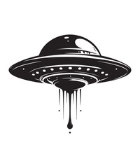 Ufo Alien Icon Vector Design on White Background.