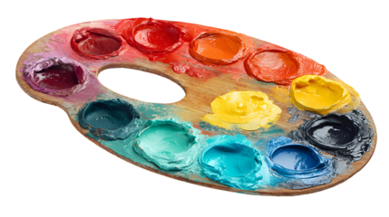 Artist Palette Colorful Paints Art Supplies