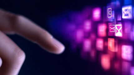 digital support interface with chatbot, phone, email icons floating, modern contact us page