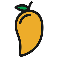 fruit icon with Filledline design style and transparent background